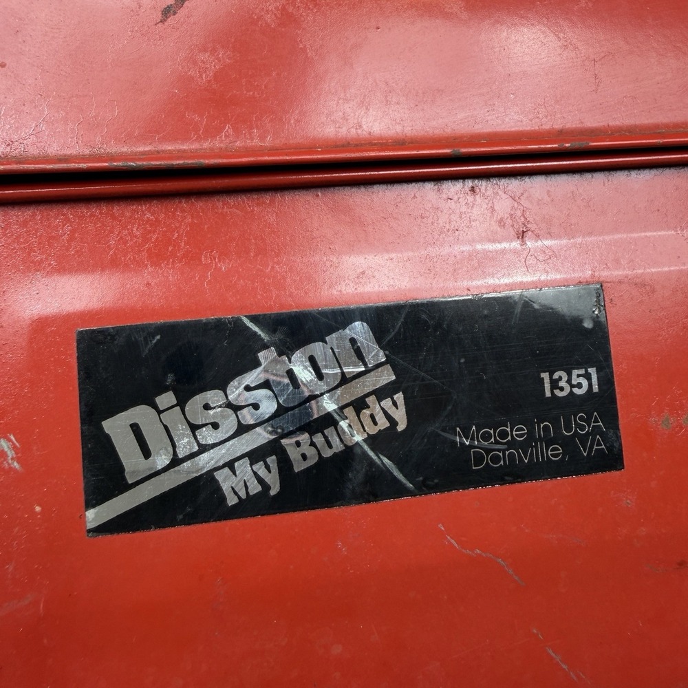 Vintage Disston My Buddy 1351 Metal Tool Box Red USA Tackle Utility Case Trays